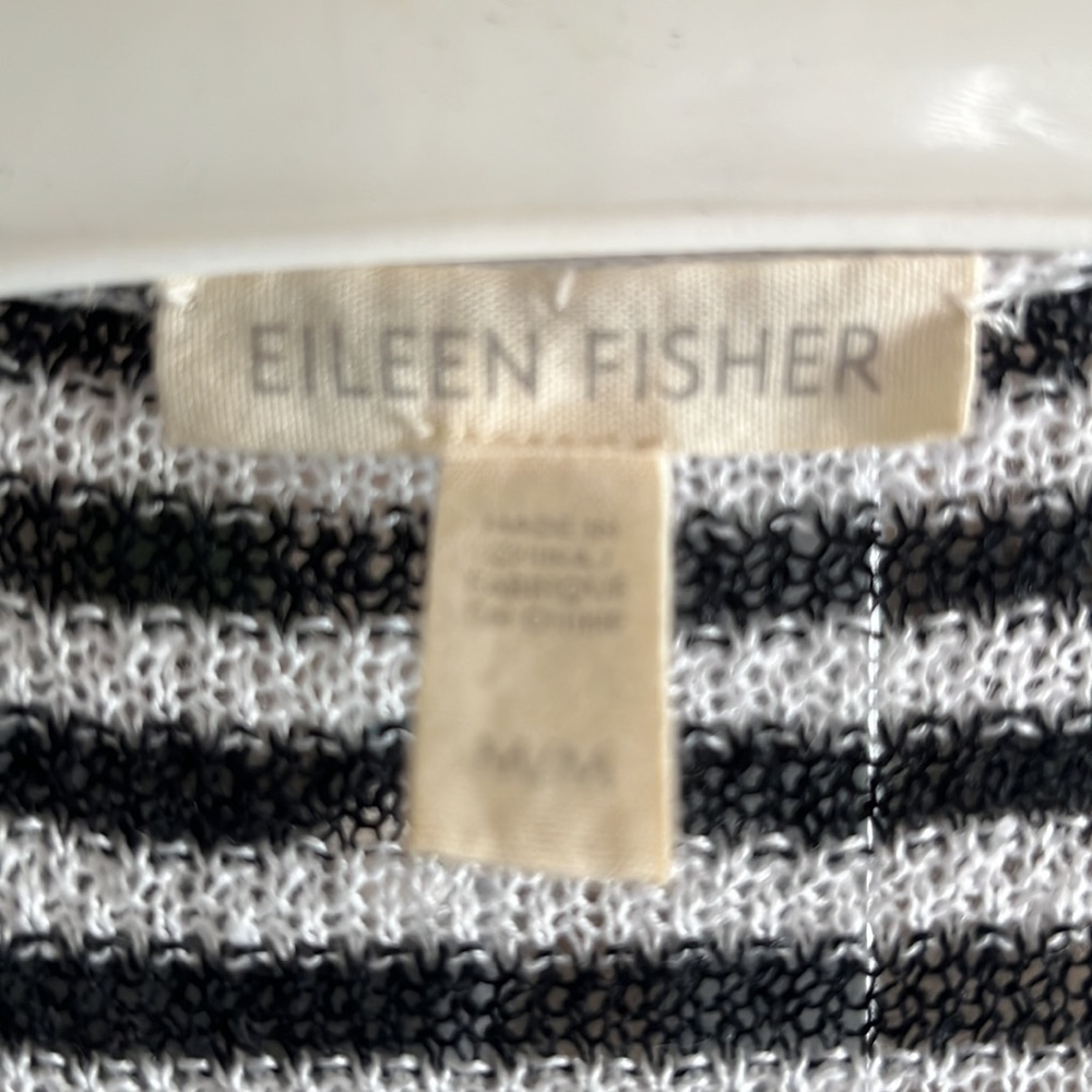 Eileen Fisher linen sleeveless knit top - Picture 3 of 7